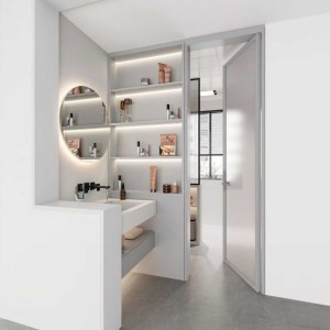 Aluminum alloy glass swing door